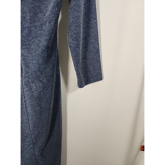PRANA‎ Soskia Heathered Blue 3/4 Sleeve Wool Knit Midi Dress Pockets Womens M - Picture 12 of 16